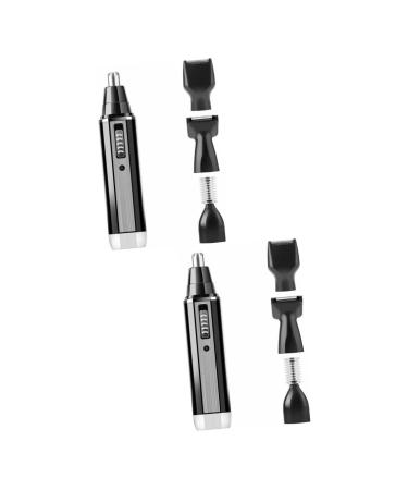 FRCOLOR 2 pcs 4 Men Hair Clippers Electric Hair Trimmer Home Hair Clippers Nose Hair Trimmer Man Razor Household 13X2.5X2.5CMx2pcs Blackx2pcs