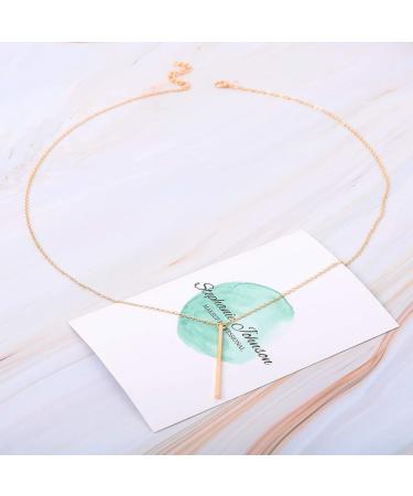 Fstrend Gold Dainty Long Necklace for Women & Girls | Simple Fashion Jewelry - Buy Online on GoSupps.com