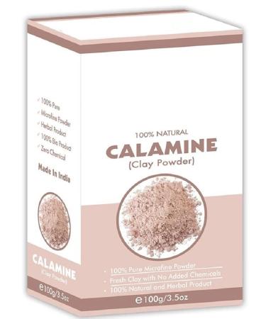 100 gram | 3.52 Ounce Calamine Clay Powde.r - Natural Skin Care | 100% Organic - Buy Online on GoSupps.com