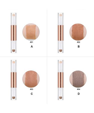 miduoidn Face Make Up Double-headed Stick Highlighter Pencil Concealer Bronzers Contouring Makeup Cosmetic Accessories Type 3 - Buy Online on GoSupps.com