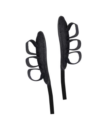 2pcs Toe Splitter Bunion for Men Big Toe Separators for Overlapping Women Toe Separators for Women Raised Cloth Eva Elastic Band Man Nursing Supplies Black