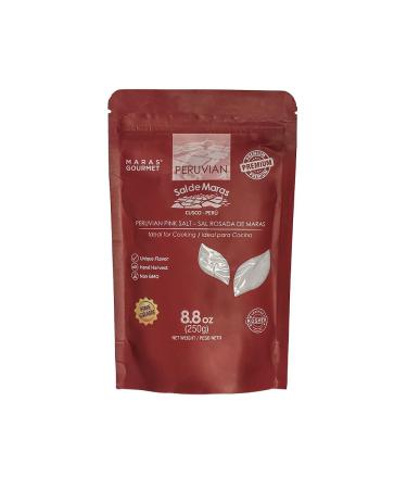 MARAS GOURMET | Sel de Maras | Sel rose du P rou - Saveur unique et r colt la main | Non raffin | 250g (Sel rose grain fin)