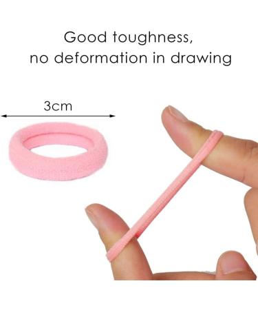 200 Pcs Cotton Baby Hair Bands - Mini Seamless Hair Bobbles for Girls, Kids, Toddlers - Multicolor Ponytail Holders (3 CM Diameter - Buy Online on GoSupps.com