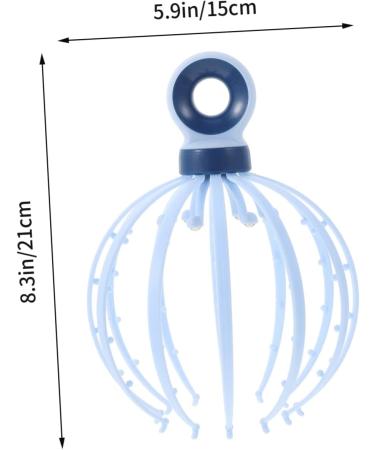 Beaupretty Head Massage Device - Promotes Blood Circulation Reduces Tension | Scaled Cleaver Massager Tool for Salon Use (Blue 21x15x15 cm) - Buy Online on GoSupps.com