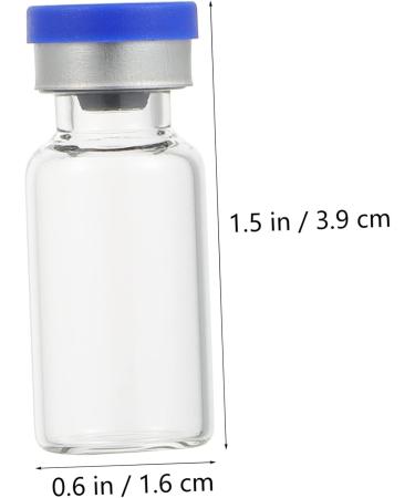 Plafope 50 pcs Glass Bottles with Lids - Transparent Phiole Sample Containers for Travel Perfume & Terrariums - 3.9x1.6cm - Buy Online on GoSupps.com