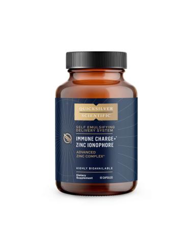 Quicksilver Scientific Immune Charge+ Zinc Ionophore - Zinc Supplement Complexed with Quercetin Luteolin Hesperetin Immune + GI Support (60 Softgels) - Buy Online on GoSupps.com