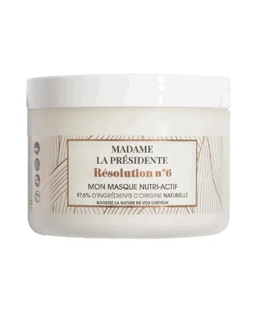 Madame la Présidente - Nutri-active Hair Mask - Nourishes, Hydrates & Strengthens - Dry, Damaged & Brittle Hair Care - 97.6% natural ingredients - Resolution No. 6-240ml