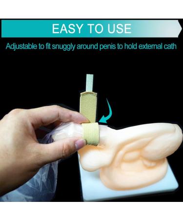 Leak-Free Male External Catheter Strap - Fully Adjustable Penile Clamp for Prostate Surgery | Reusable & Washable Incontinence Supplies (Pack of 10 - Buy Online on GoSupps.com