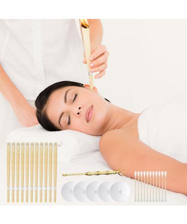 Lotvic 24-Piece Ear Candle Set - Natural Ear Cleaning Candles with 12 Protective Slices & Cotton Swabs for Clogged Ears | International Shipping - Buy Online on GoSupps.com
