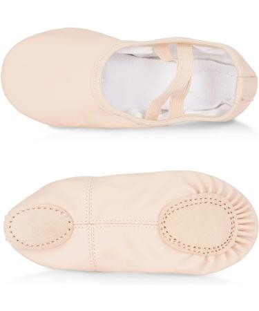 Sanoto Girls Ballet Shoes - Leather Sole Dance Flaps & Gymnastics Shoes for Children (Sizes 22+) - Perfect for Yoga & Ballet - Buy Online on GoSupps.com
