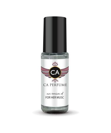 CA Perfume Impression of Narciso For Her Musc For Women Replica Fragrance Body Oil Dupes Alcohol-Free Aromatherapy Sample Travel Size Concentrated Long Lasting Attar Roll-On 0.14 Fl Oz/4ml-X1