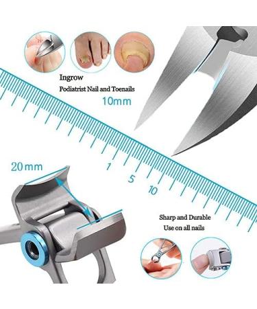 Professional Toe Nail Clippers for Thick Nails - Stainless Steel Ingrown Toenail Tool for Men, Women, and Seniors - Fingernail Clippers Set in Black - Buy Online on GoSupps.com