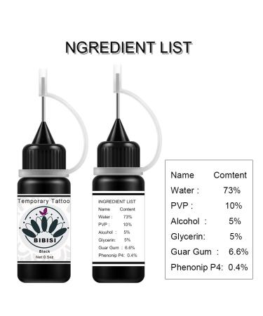BiBiSi Semi-Permanent Body Art Paint Markers Kit for DIY Fake Tattoos - Black & Red Markers for Women, Men, and Kids - Buy Online on GoSupps.com