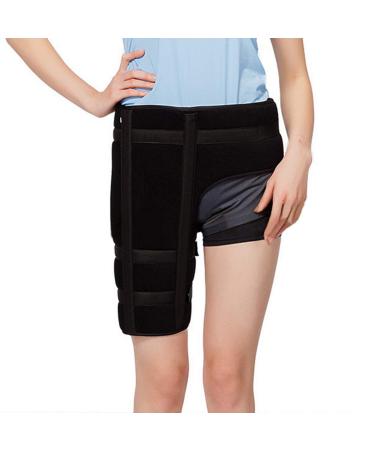 Groin Support Wrap for Men & Women | Adjustable Compression Brace for Hip Thigh & Hamstring Recovery | Black - Buy Online on GoSupps.com