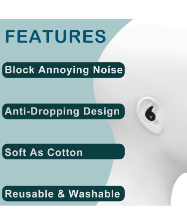 6 Pairs Reusable Silicone Ear Plugs for Sleeping - Noise Cancelling & Comfortable - Ideal for Sleep, Shooting & Construction - Black - Buy Online on GoSupps.com