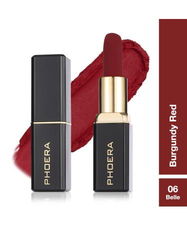 Phoera Non Transfer Lipstick (06 Belle) - Waterproof, Smudge-Proof & Long-Lasting - Buy Online on GoSupps.com