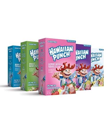Hawaiian Punch, Paradise Variety Pack Powder Drink Mix - (5 boxes, 40 sticks)  Sugar Free & Delicious, Excellent source of Vitamin C, Makes 40 flavored water beverages