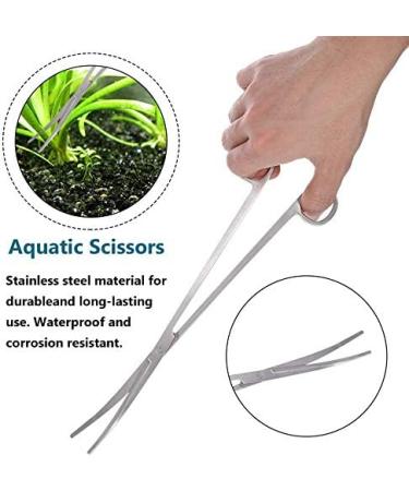 miuse Aquarium Scissor Tweezers Spatula Tool - 4 in 1 Stainless Steel Aquatic Plants Aquascaping Tools Set for Fish Starter Kits & Aquariums Tank - Buy Online on GoSupps.com