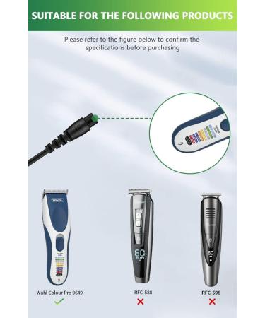 Bouge 3.5V 1000mA Charger Cable Hair Clippers Power Adapter Compatible with Wahl Colour Pro 9649 Cordless Clipper Shaver Power Supply Trimmer Charging Cord 5.9FT - Buy Online on GoSupps.com