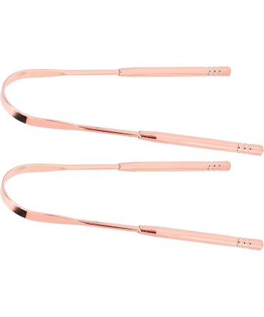 Buy Durable Tongue Cleaner Tool - 2 Pieces for Adult Oral Hygiene | Rose Gold | Best Oral Care Solution - Buy Online on GoSupps.com