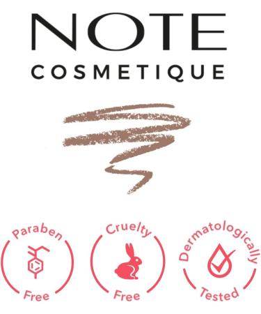 COSMETIC NOTE - Natural Look Eyebrow Pencil and Brush 2 in 1 | Spoolie Eyebrow Brush for a Natural Matte Finish | Waterproof Dual-Sided Wooden Eyebrow Pencil Fair - Buy Online on GoSupps.com