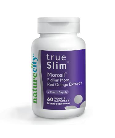 NatureCity True-Slim Morosil Weight Management Capsules | 400mg Sicilian Blood Orange Extract | Supports Reduction of Belly Fat & Waist Size | 60 Veggie Capsules | Non-GMO Gluten-Free | Made in USA 60 Capsules
