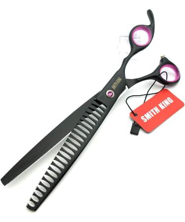 8.0 inches Professional Dog Grooming Scissors Set Straight & thinning & Curved & chunkers with Comb in 1 Set (Black) - Buy Online on GoSupps.com
