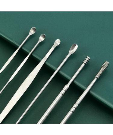 6Pcs Stainless Steel Ear Wax Remover Set - Blue - Buy Online on GoSupps.com