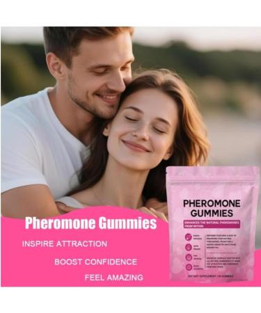 Pheromone Gummies For Women Strawberry Flavor Improve Social Attraction And Confidence 60 Gummies 1 pcs - Buy Online on GoSupps.com