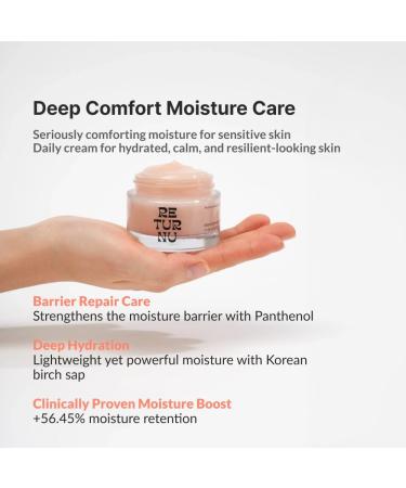 RETURNU Deep Comfort Cream Moisturizing Face Cream with Birch Sap & 5% Panthenol Instantly Hydrating & Soothing Barrier Repair Vegan Korean Skincare (1.69 fl. oz) - Buy Online on GoSupps.com