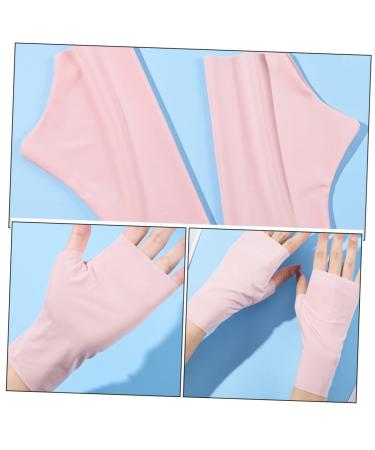 Healeved 2 Pairs Ice Silk Nail Gloves Nail Art Fingerless Gloves Gel Nail Lamp Gloves Uv Protective Sleeves Glove Gloves for Nail Manicure Gloves Anti Uv Pink Nylon Miss Care Anti Gloves - Buy Online on GoSupps.com