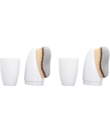 Foundation Brush 2 Pieces Soft Bristles Comfortable Handle Professional Face Makeup Brush for BB Cream Powder Cosmetic Tool - Buy Online on GoSupps.com