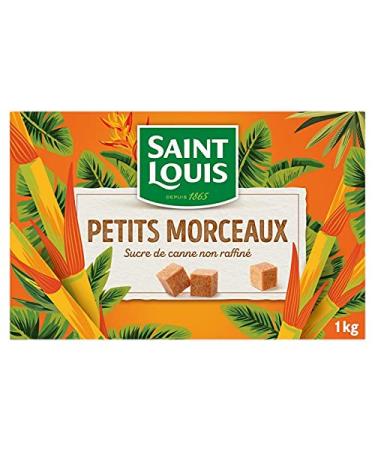 Saint Louis - Small Pieces of Unrefined Cane Sugar 1 kg - Pack of 4