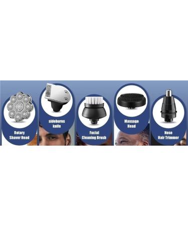 5 in 1 Electric Head Shaver for Men | Waterproof Cordless Razor | Rechargeable 9D Grooming Kit for Bald Men - Buy Online on GoSupps.com