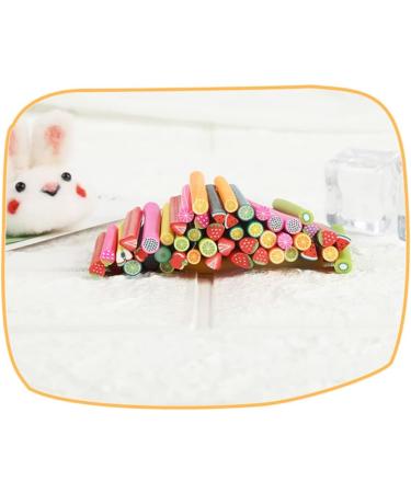 Pack Of 50 Cute Nail Art Canes Sticks Manicure Canes 3D Fruit Pattern Slices Perfect For Diy Crafts Cellphone Decoration Nail Art Decoration(Fruit) - Buy Online on GoSupps.com