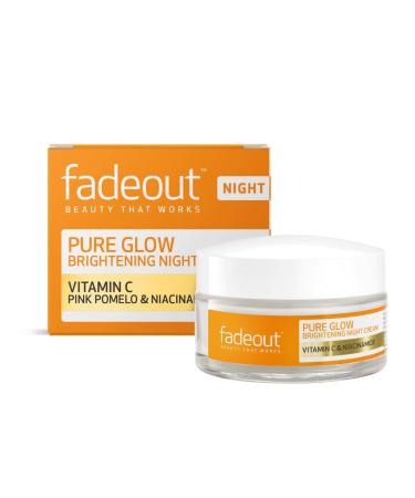 Fade Out Pure Glow Brightening Night Cream with Vitamin C Pink Pomelo and Niacinamide 50 ml (Lot de 1)