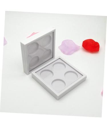 FOYTOKI 2pcs 4 Eyeshadow Palette Empty Eyeshadow Case Empty Lipstick Aluminum Tin Jars Eyeshadow Pan White - Buy Online on GoSupps.com