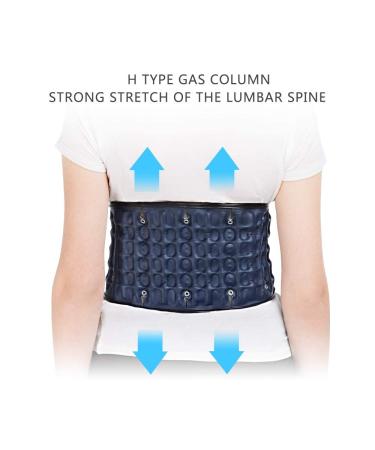 LEAMAI Decompression Back Belt | Back Brace for Lower Lumbar Support | Men & Women | Blue (Y01-S 25-36) - Buy Online on GoSupps.com