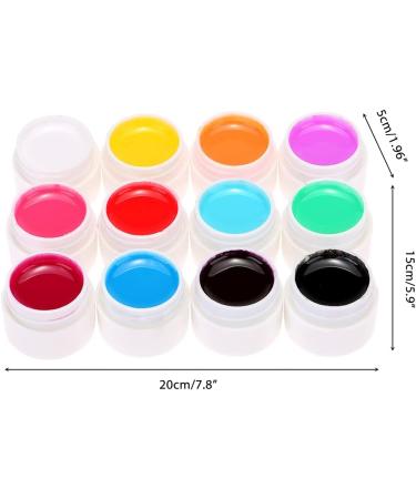 Nails Gel Set 12 Color Nail Painting Gel Nail Art Accessories DIY Professional Nail Paint Color Gel Polish Nail Art (Black) - Buy Online on GoSupps.com