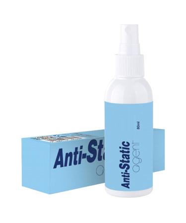 12b Anti Static Spray for Clothes Natural Travel Size Fold Remover Softener Static Cling Remover for Hair Furniture Computer Car Carpet Odorless Long-Lasting Avoid Electrostatic Adsorption 80ML