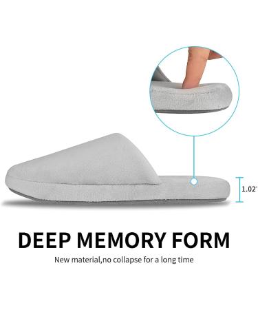 Luxury Spa Slippers Set - Cotton Memory Foam Non-slip Closed Toe - 3 Pairs in Black, Gray, White - Size 8-9 Women/7-8 Men - Buy Online on GoSupps.com