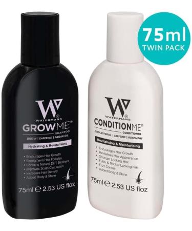 Watermans minis Travel shampooing and conditioner set - 75ml Travel Kit - Hair Gym Kit - Hair Growth Products - Buy Online on GoSupps.com