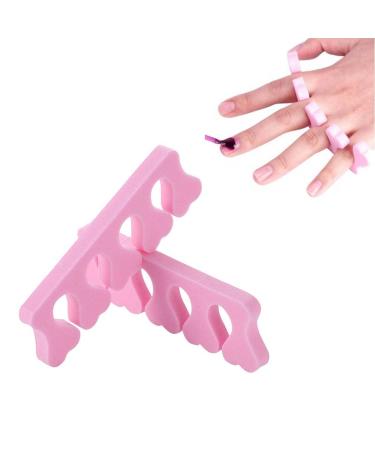 Rosa silicone heart separator nail soft foam toe separator finger spacer pedicure tool used for nail polish color (2 pieces)