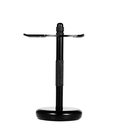Razor and Brush Stand Stainless Steel Shaver Stand (Black)