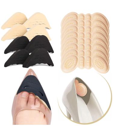 Crazy bean 4 pair of heel cushion heel holder heel stickers 4 pairs of toe pads for high heels shoe filler pain deposits prevent color c