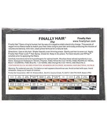 Finally Hair Keratin Hair Building Fibers - 25 Gram 25g 25 g gr gram 25gram Refill (Grey & Pepper Dark) - Buy Online on GoSupps.com