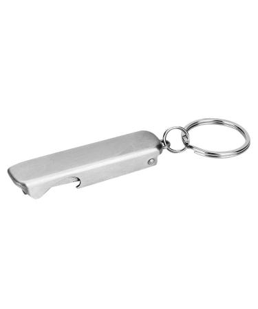 2 in 1 Nail Clippers Bottle Opener Stainless Steel Mini Foldable Keychain Nail Clippers Bottle Opener with Keychain