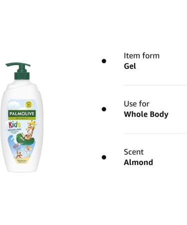 Palmolive Naturals Kids Almond & Milk Shower Gel 750ml - Dermatologically Tested Formula with Natural Almond & Aloe Vera Extracts - Buy Online on GoSupps.com