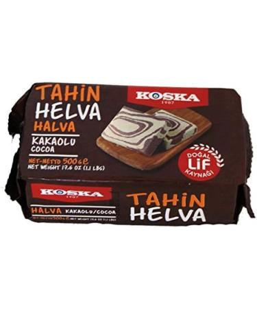 Koska Tahini Helva / Halva with Cocoa Turkish Cocoa Halva 1 Package of 500g (17.6oz 1.1lbs) Kakaolu Helva - Buy Online on GoSupps.com