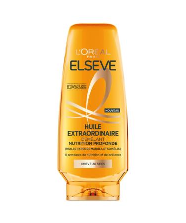L'Or al Paris - Apr s-Shampooing Nutrition Profonde pour Cheveux Secs - Nourrit & D m le - 8 Semaines de Nutrition & de Brillance - Huiles Rares de Marula & Cam lia - Elseve Huile Extraordinaire D m lant Nutrition Profonde 200 ml (Lot de 1)